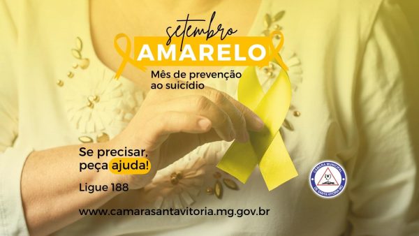 Vídeo para dispositivos móveis setembro amarelo floral amarelo e preto simples (Capa para Facebook)